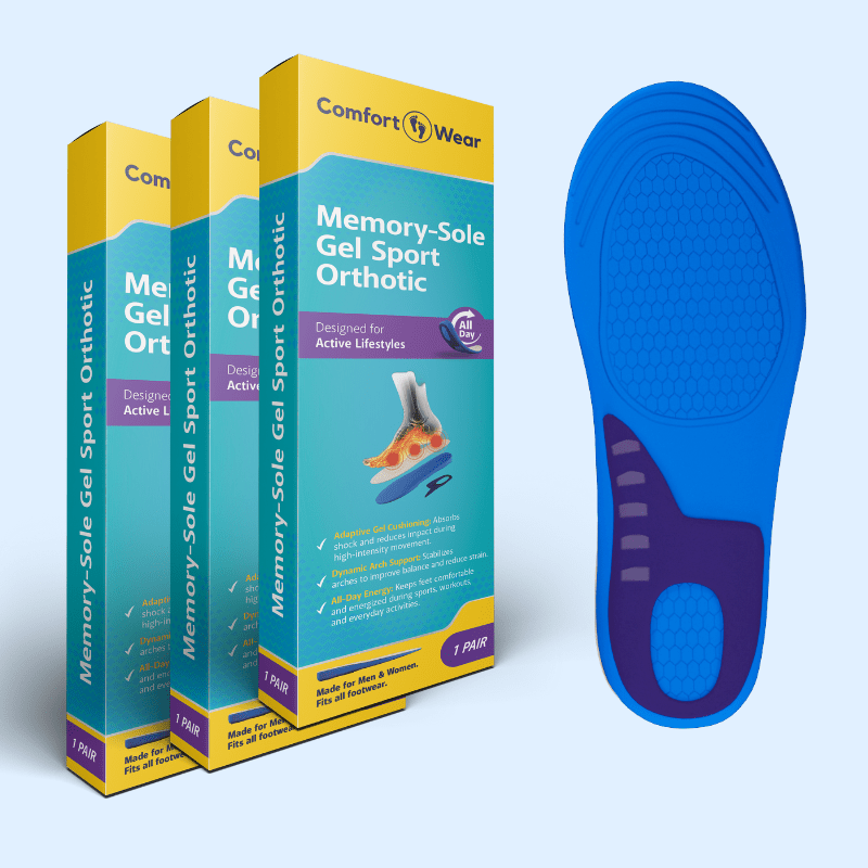 3 - Pack Memory - Sole Gel Sport Orthotic - ComfortWear