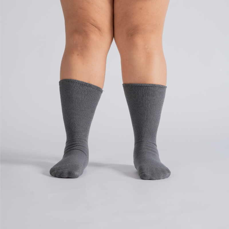 Padded Extra - Stretch Crew Socks - Grey - ComfortWear