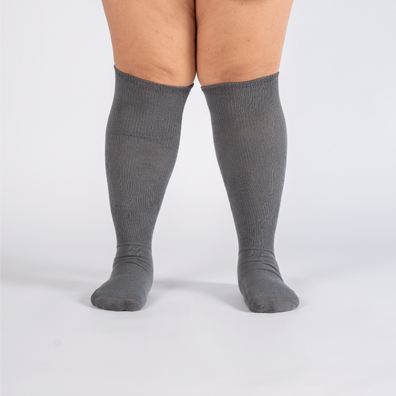 Padded Extra - Stretch Knee Socks - Grey - ComfortWear
