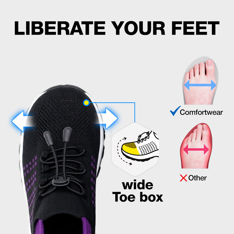 Chaussures Ortho Stretch Cushion - Noir Violet
