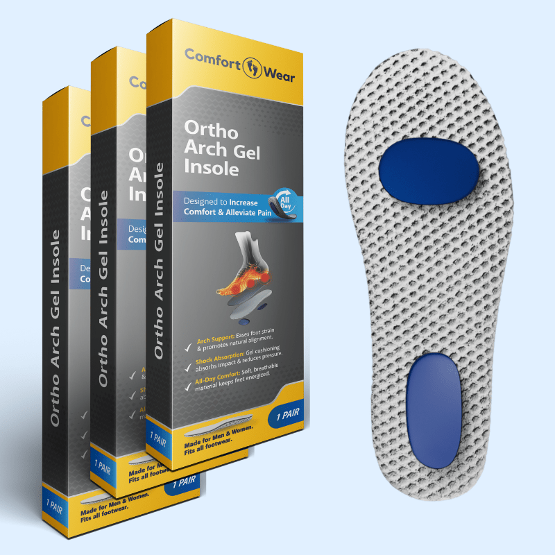 3 - Pack Ortho Arch Gel Insoles - ComfortWear