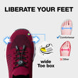 Zapatos con amortiguación elástica Ortho - Rojo
