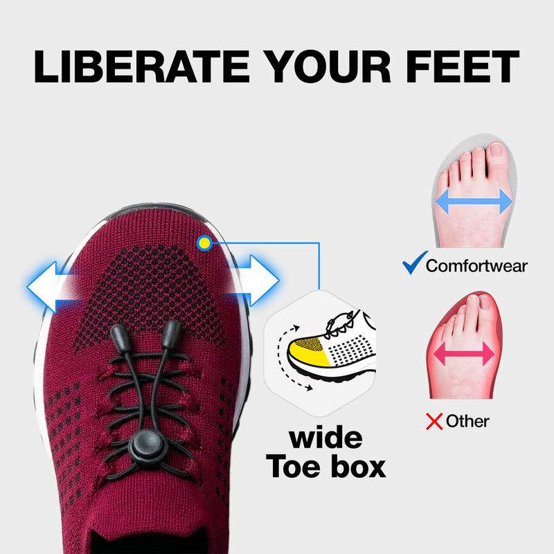 Zapatos con amortiguación elástica Ortho - Rojo