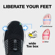 Zapatos con amortiguación elástica Ortho - Negro y blanco