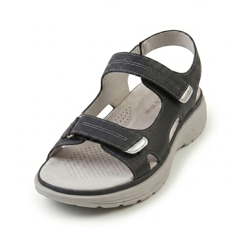 Sandalias con soporte para el arco ortopédico, color negro
