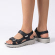 Sandalias con soporte para el arco ortopédico, color negro