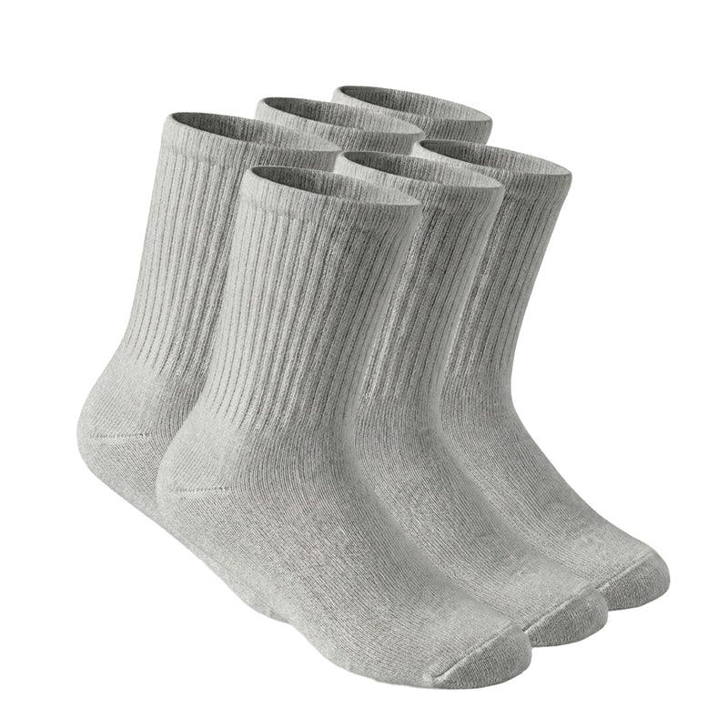 6-Pack Cushioned Socks (Grey)