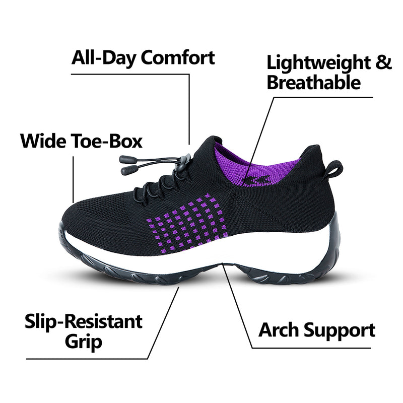 Chaussures Ortho Stretch Cushion - Noir Violet