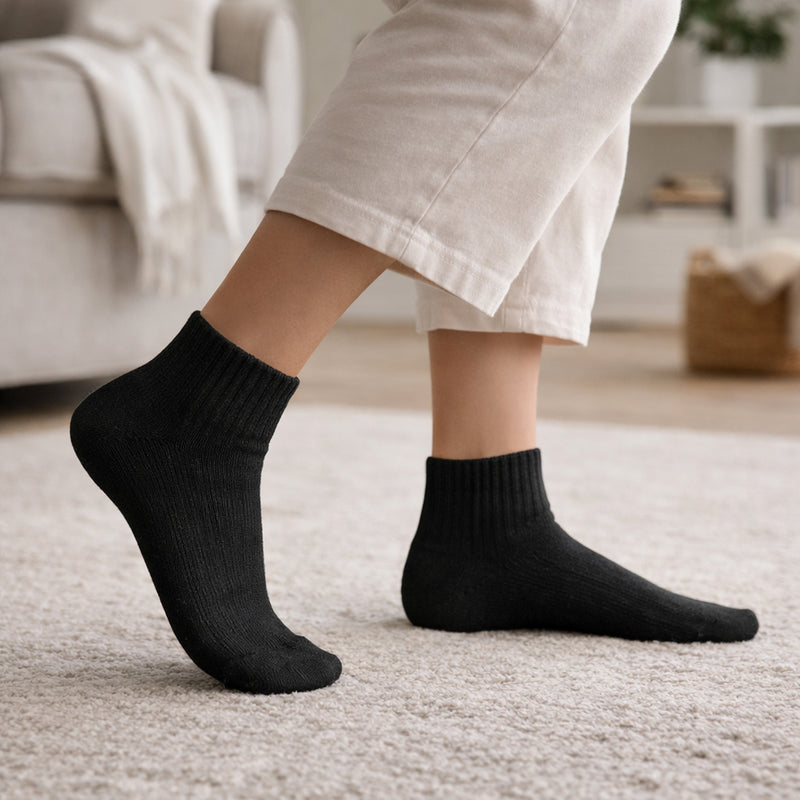 3-Pack Cushioned Socks (Black)