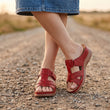 Sandales orthopédiques romaines à coussinets - Rouge