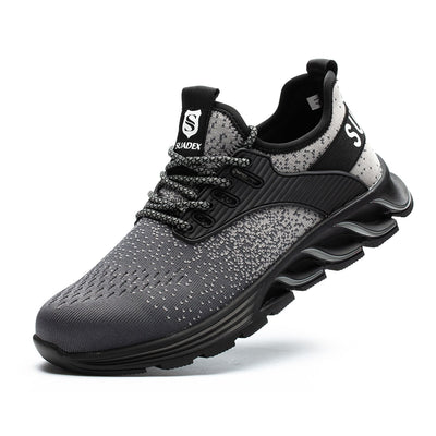 Orthopedic Reinforced Safety Steel Toe Boots - Grey - ComfortWear